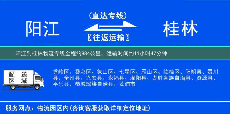 陽江到桂林物流專線
